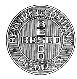 BESSIRE & COMPANY BESCO PRODUCTS trademark