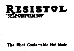 RESISTOL SELF-CONFORMING THE MOST COMFORTABLE HAT MADE trademark