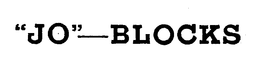 "JO"-BLOCKS trademark