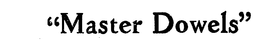 "MASTER DOWELS" trademark