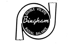 BINGHAM DOUBLE VOLUTE RADIAL BALANCE trademark