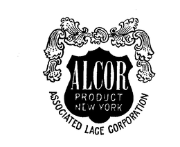 ALCOR ASSOCIATED LACE CORPORATION PRODUCT NEW YORK trademark