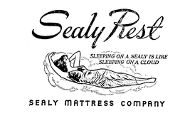 SEALY REST SLEEPING ON A SEALY IS LIKE SLEEPING ON A CLOUD SEALY MATTRESS COMPANY trademark