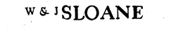 W & J SLOANE trademark