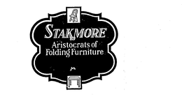 STAKMORE ARISTOCRATS OF FOLDING FURNITURE trademark