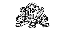 B H BENSON HEDGES THE HALLMARK OF QUALITY trademark