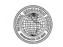 NATIONAL GEOGRAPHIC SOCIETY INCORPORATED A D 1888 trademark