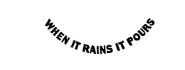WHEN IT RAINS IT POURS trademark