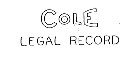 COLE LEGAL RECORD trademark