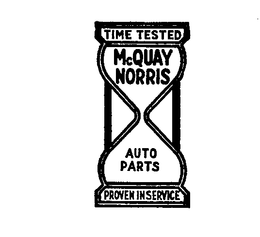 MC QUAY NORRIS AUTO PARTS TIME TESTED PROVEN IN SERVICE trademark