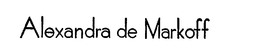ALEXANDRA DE MARKOFF trademark