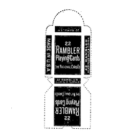 22 RAMBLER PLAYING CARDS THE NATIONAL CARD CO. MADE IN USA trademark