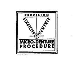 MICRO-DENTURE PROCEDURE PRECISION STABILITY CENTRIC trademark