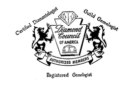 DIAMOND COUNCIL OF AMERICA AUTHORIZED MEMBERS CERTIFIED DIAMONTOLOGIST GUILD GEMOLOGIST REGISTERED GEMOLOGIST trademark