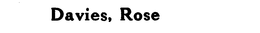DAVIES, ROSE trademark