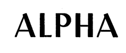 ALPHA trademark