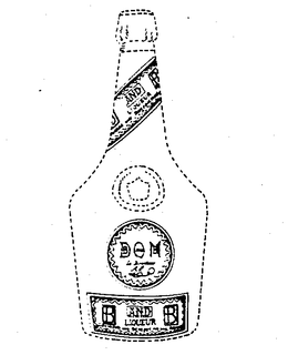 B AND B LIQUEUR D O M LE DIRECTEUR A.L. CONTAINING ONLY BENEDICTINE AND BRANDY trademark