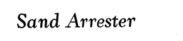SAND ARRESTER trademark