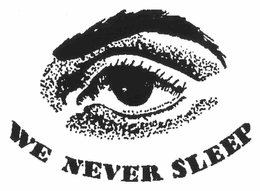 WE NEVER SLEEP trademark