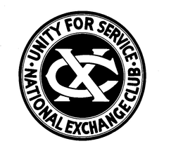 UNITY FOR SERVICE NATIONAL EXCHANGECLUB CX trademark