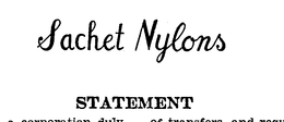 SACHET NYLONS trademark