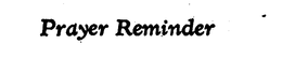 PRAYER REMINDER trademark