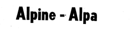 ALPINE-ALPA trademark
