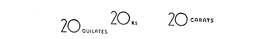 20 QUILATES 20 KS 20 CARATS trademark