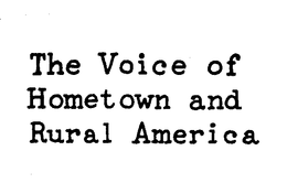 THE VOICE OF HOMETOWN AND RURAL AMERICA trademark