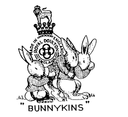 "BUNNYKINS" ROYAL DOULTON MADE IN ENGLAND D trademark