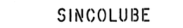 SINCOLUBE trademark