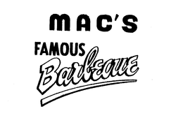 MAC'S FAMOUS BARBECUE trademark