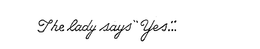 THE LADY SAYS YES trademark