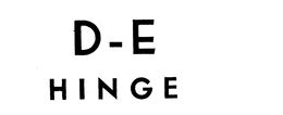 D-E HINGE trademark