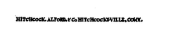 HITCHCOCK ALFORD & CO. HITCHCOCKSVILLE, CONN trademark