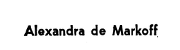ALEXANDRA DE MARKOFF trademark