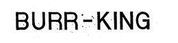 BURR-KING trademark