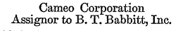 CAMEO CORPORATION trademark