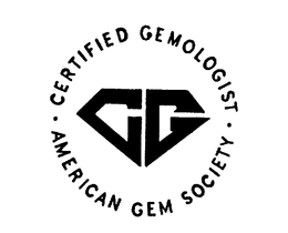 CG . CERTIFIED GEMOLOGIST. AMERICAN GEM SOCIETY trademark
