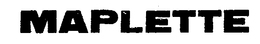 MAPLETTE trademark