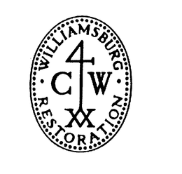 WILLIAMSBURG RESTORATION CW 4 XX trademark