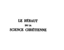 LE HERAUT DE LA SCIENCE CHRETIENNE trademark