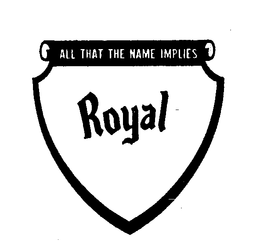 ALL THAT THE NAME IMPLIES ROYAL trademark