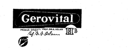 GEROVITAL H3 PRODUS ORIGINAL PROF. DR.A. ASLAN trademark