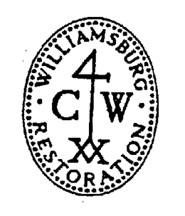 WILLIAMSBURG RESTORATION 4 C W XX trademark