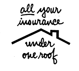ALL YOUR INSURANCE UNDER ONE ROOF trademark