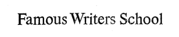FAMOUS WRITERS SCHOOL trademark