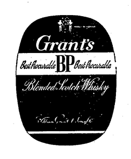 GRANT'S BP PROCURABLE BLENDED SCOTCH WHISKY WILLIAM GRANT & SONS LTD PRODUCT OF SCOTLAND trademark