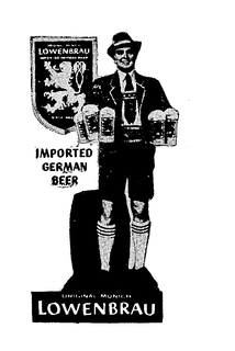 LOWENBRAU IMPORTED GERMAN BEER ORIGINAL MUNICH LOWENBRAU trademark