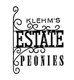 KLEHM'S ESTATE PEONIES trademark